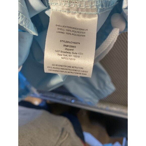 Windbreaker Jacket Big Chill Freestyle Hooded Front Pockets SM Light‎ Blue - Picture 8 of 8